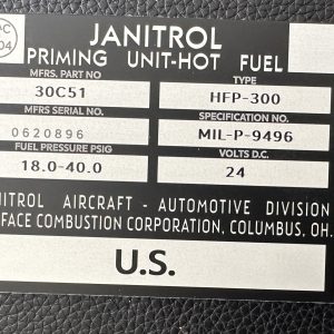 Janitrol Serial Number / Nameplate